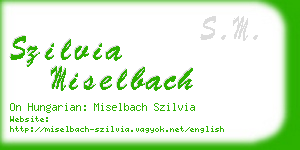 szilvia miselbach business card